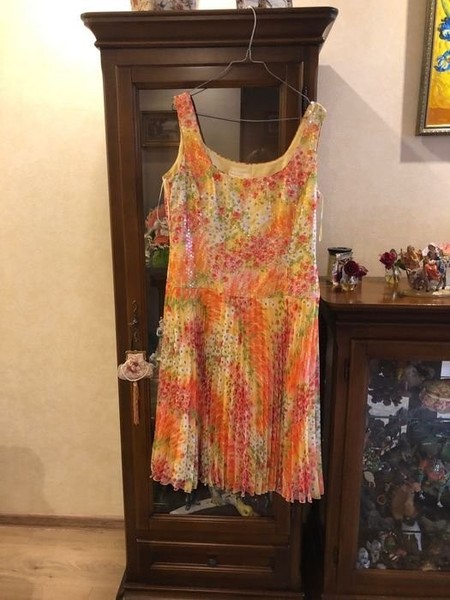 Women Escada Dress Multicolor Silk 40