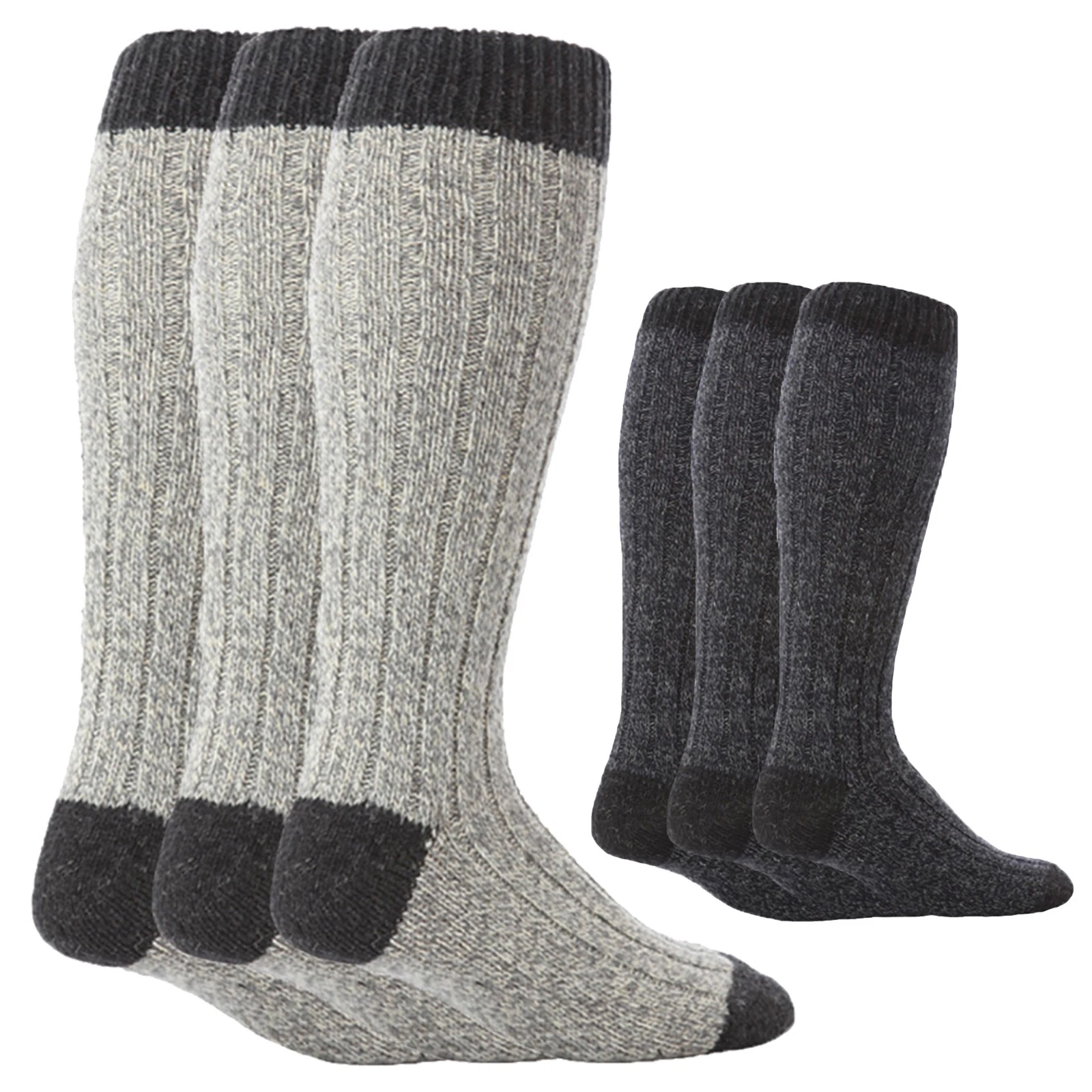 Workforce - 3 Pack Mens Long Knee High Thick Warm Wool Knitted Work Boot Socks
Opens in a new window