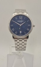 Montblanc Tradition 131275 40mm Blue wave dial Box & Papers