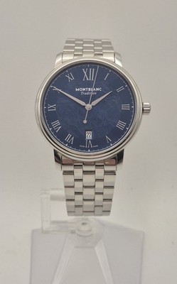 Montblanc Tradition 131275 40mm Blue Wave Dial Box & Papiere