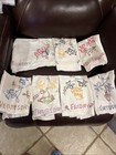 Vintage Kitchen Dish Tea Towels Embroidered Birds Flowers Chores Job 7 Days Week — photo 1