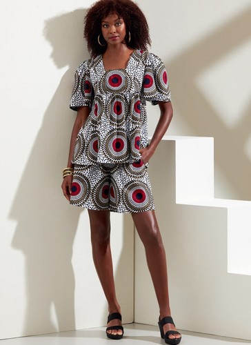 Vogue Misses' Peplum Top with High Waisted Shorts and Skirt Sewing Pattern Ki... - Picture 5 of 8