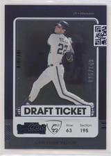 2021 Panini Contenders Draft Ticket Blue 15/149 Christian Yelich #9 0r5l