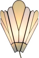 Lumilamp 5LL-6365 Tiffany Wandlampe Weiß Beige 20X10X29Cm E14 Glas Metall