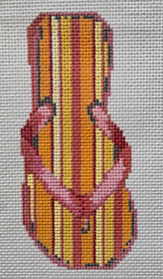 Flipflop Needlepoint Canvas Gayla GS17 Beach Seaside Shoe - Image 2 of 4