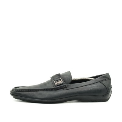 Calvin Klein Herren Slipper EU 45 Hudson Schwarz Leder Bequem Mokassins