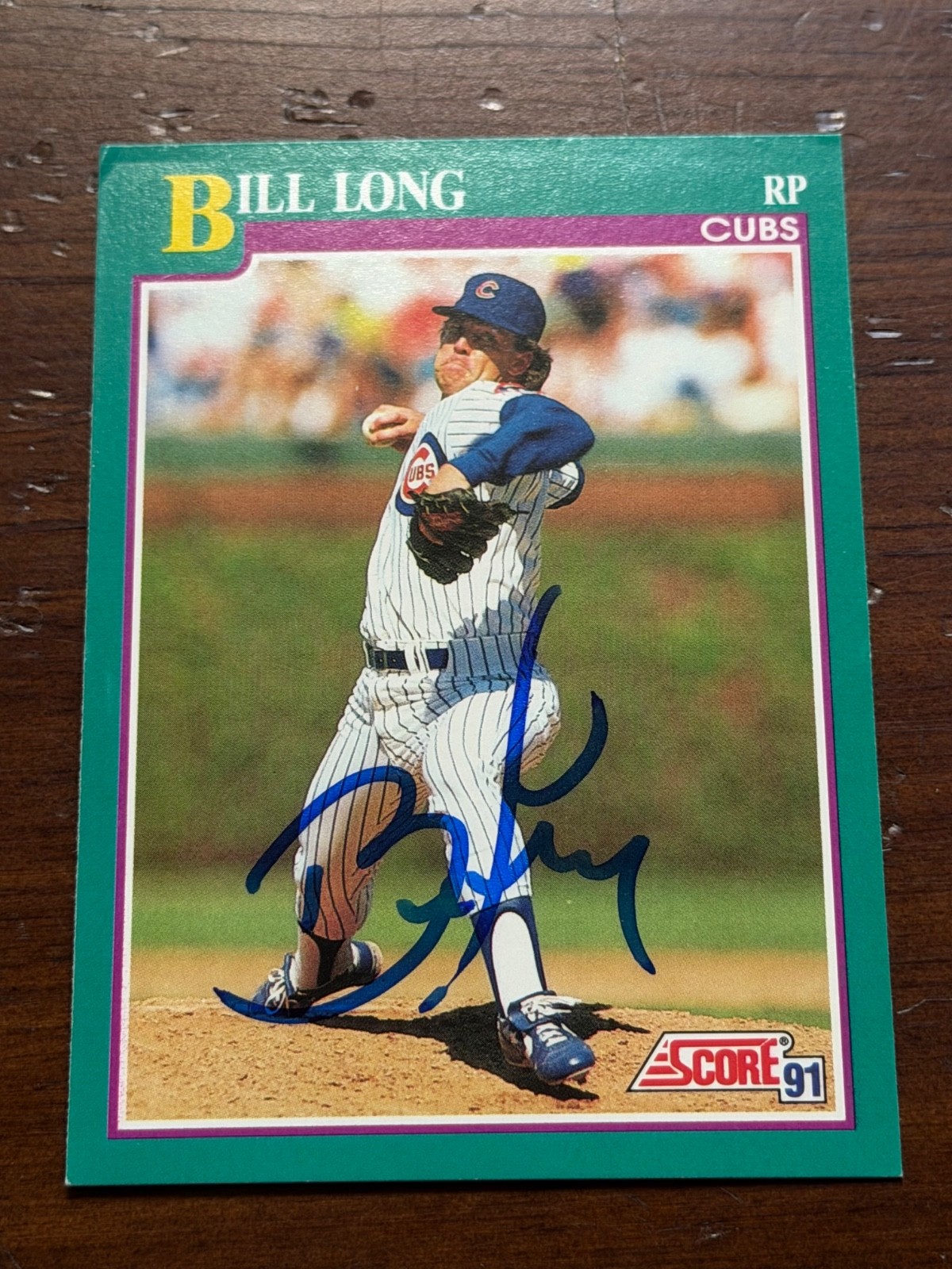 Signed  1991 Score - Bill Long #559