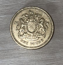  RARE 1993 Elizabeth II UK £1 Decus Et Tutamen Golden Coin