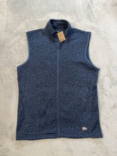 NEW Eddie Bauer Mens Full Zip Radiator Fleece Vest Medium Blue NWT Outdoor Hike