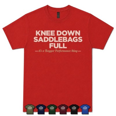 KNEE DOWN, SADDLEBAGS FULL BAGGER PERFORMANCE BUILDER T-SHIRT Motorrad|Bike