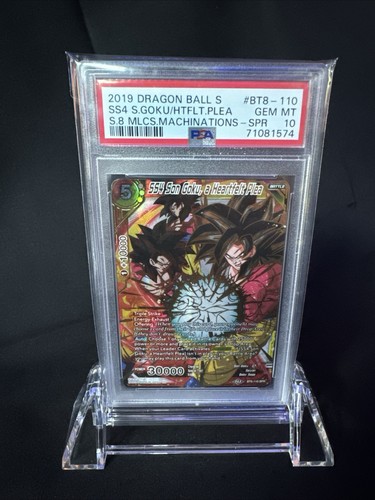 SS4 Son Goku a Heartfelt Plea BT8-110 SPR FOIL Dragon Ball Super Card PSA 10