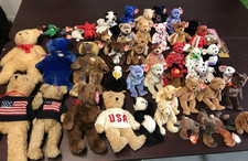 huge lot Ty Beanie Baby 41 beanbag plush animal toy lot  7 larger plush bears