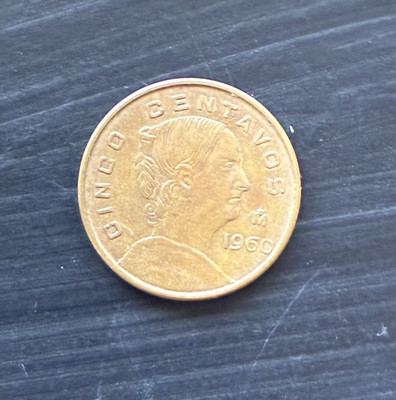 Mexico 5 Centavos 1960 World Coin Foreign Currency FREE Shipping!