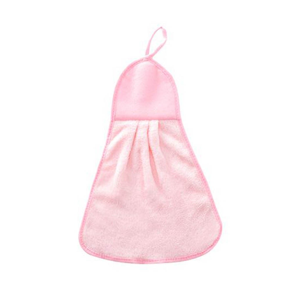New Coral Fleece Hanging Hand Dry Towel Absorbent Bathroom Kitchen Duster Towel