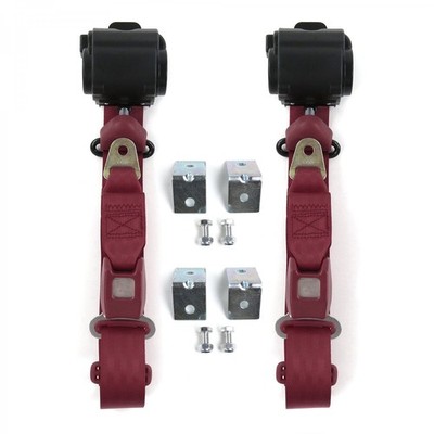 Chevy Impala 1971 - 1976 Standard 3pt BURG Seat Kit w/Brackets-2 Belts  