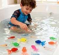 Magic Floating Fish Bath Toy Set – 10 Colorful Swimming Fish for Kids