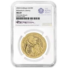 2024 U.K. 100 Pound King Charles lll Gold Britannia & Liberty 1 oz NGC MS69