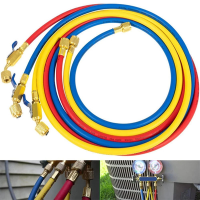 #ad 29986 Plus II 1 4quot; Hose with Compact Ball Valve End Refrigerant Charging Hose $74.99