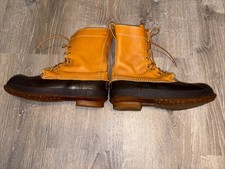 L.L. Bean Men's Maine Hunting Shoes Size 7 Duck Boots Brown Unlined