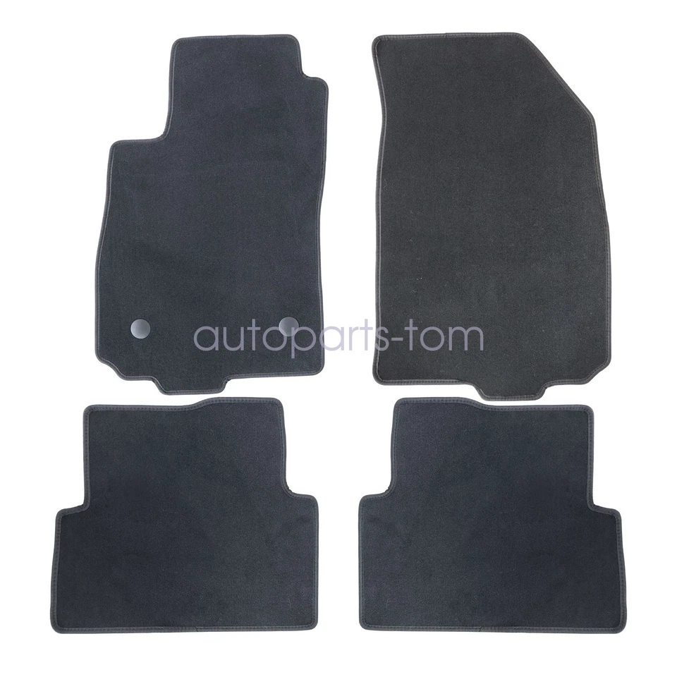 Floor Mats Carpet Replacement For 2012-2020 Chevrolet Sonic Aveo Velour Black - Image 4 of 4