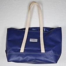 MARK & GRAHAM X STEELE WATERPROOF TOTE Bag Size Medium Navy Blue UBS logo