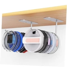 Keepamor 2 Pack Tumbler Lid Organizer, Space Saving Cup Lid Silver+Silver