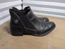Rieker 41757 Women's Black Leather Shoe Boots Trouser Shoes EU 39 UK 6 Comfort