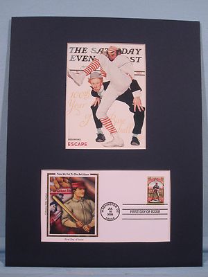 The 100th Anniversary of Baseball by Norman Rockwell  & First Day Cover
