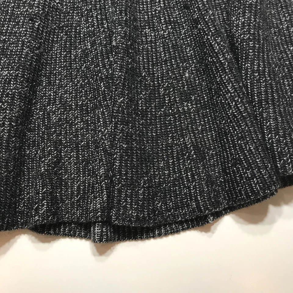 Falda Cynthia Rowley para mujer talla mediana negra blanca mezcla de lana tejida cintura alta Foto 4 de 4