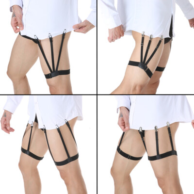 2X Shirt Stay Garters Belt Adjustable Holder Straps Non-Slip Tucker  Suspenders