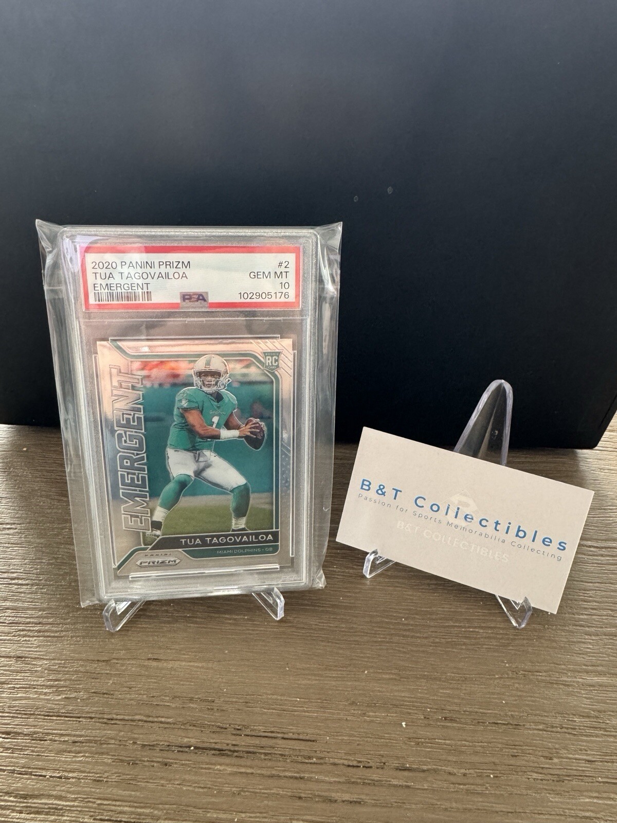 2020 Panini Prizm Tua Tagovailoa Emergent #2 Rookie PSA 10 GEM MINT RC Dolphins