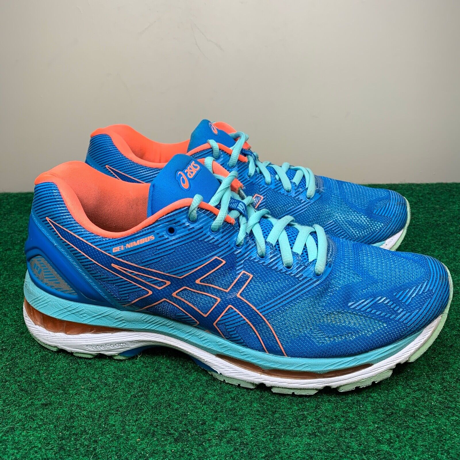 Asics Gel-Nimbus 19 Womens Size  Blue Shoes Sneakers Running Athletic  T750N | eBay