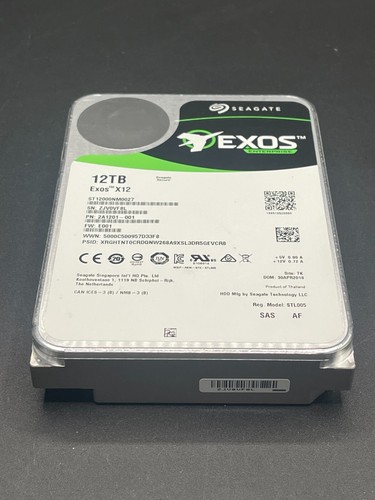 ST12000NM0027 Seagate Exos X12 12TB 12Gb/s 7.2K 256MB SAS 3.5" Hard Disk Drive - Afbeelding 2 van 5