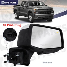 For 19-24 Chevy Silverado 1500 Passenger Right Side Door Mirror Power and Light