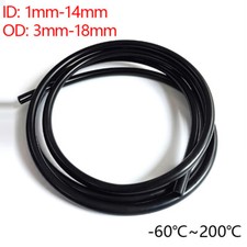 1mm to 14mm Inner Diameter Black Food Grade Silicone Tube Tubing High Temp Hose