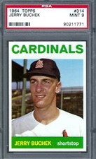 1964 Topps #314 PSA 9 Jerry Buchek Cardinals 314