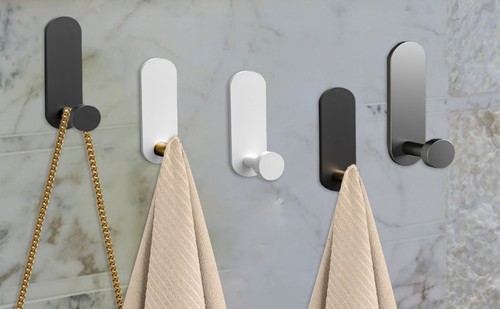 2pcs Self Adhesive Hooks Hanger Strong Stick On Hook Rack All Purpose Coat Hooks - Picture 2 of 17