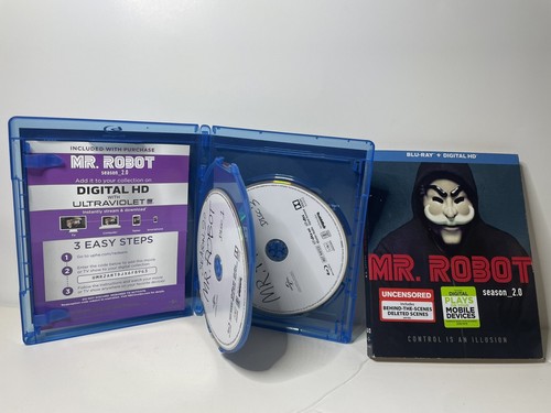 Mr. Robot: Season 2 (Blu-ray Disc, 2017, 3-Disc Set, Uncensored - Foto 3 di 4