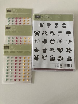 Stampin Up Spring Sampler und Lack-Pünktchen in Minzmakrone, Wassermelone, Gelb