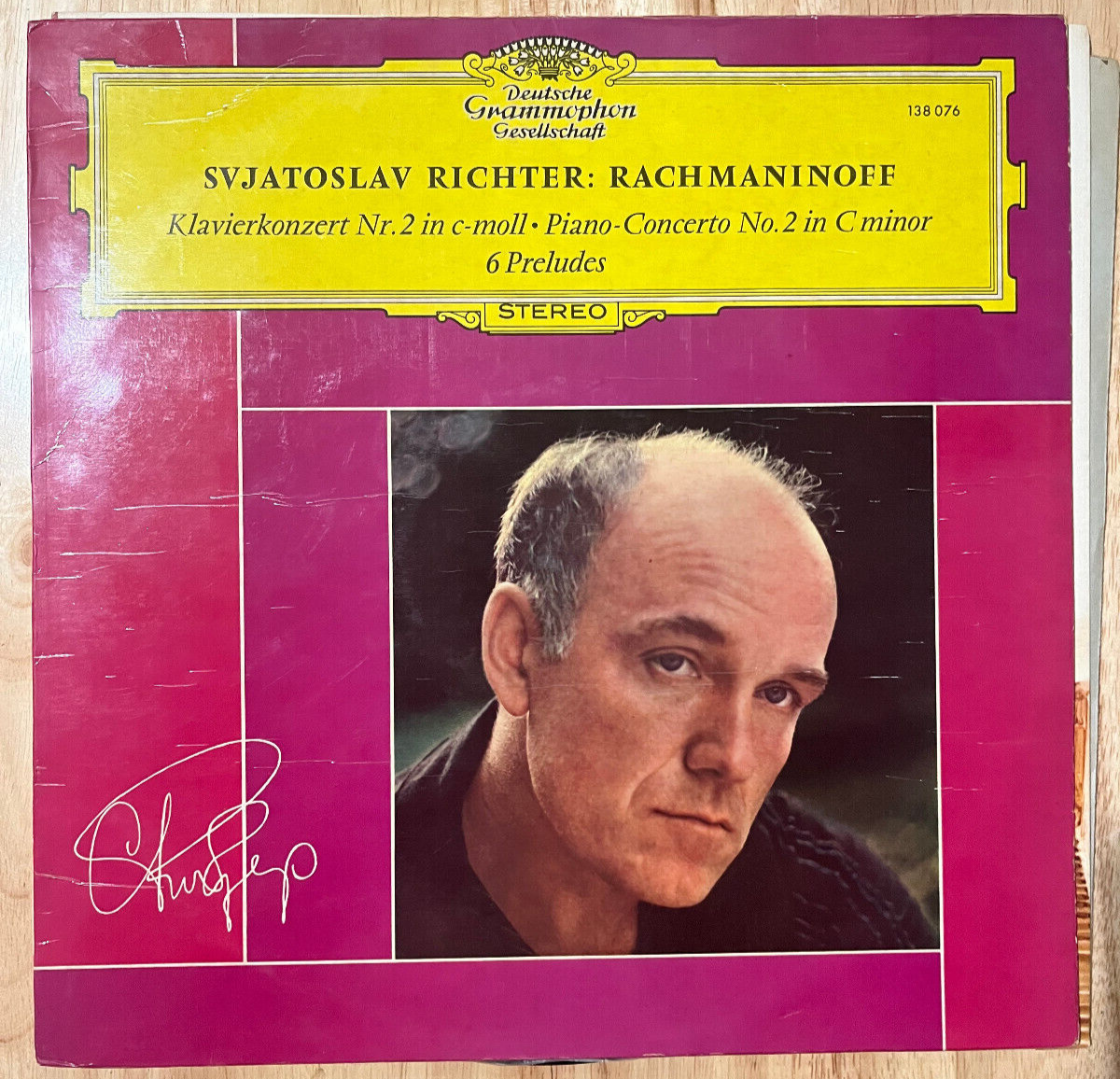 Svjatoslav Richter RACHMANINOFF LP 138076 Deutsche Grammophon VG+/