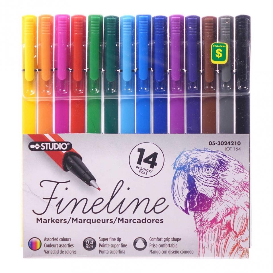 Studio Marker Set 14PK (Assorted Colours) Case of 18 FREE SH