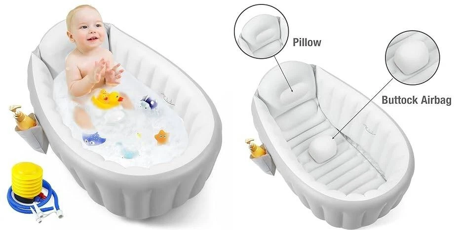Bañera inflable para bebés, bañera para niños pequeños para ducha bañera. nuevo. Foto 4 de 4