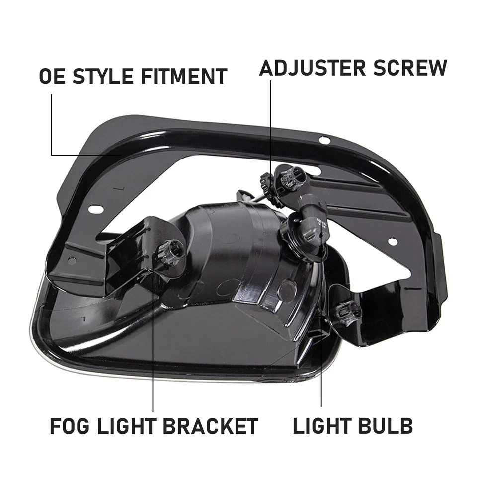 FOR 09-12 18 Dodge Ram 1500 2500 3500 Bumper Fog Lights Driving Lamps w/Bracket - Изображение 3 из 4