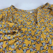 Pleione Blouse Floral Popover Elastic Cuffs Pleated Boho Bohemian Lightweight