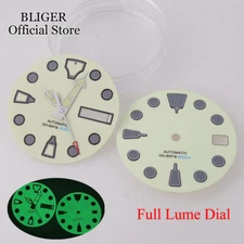 29mm MOD Beige Full Lume Watch Dial for NH35A NH36A Diver Watch Hand Set Parts