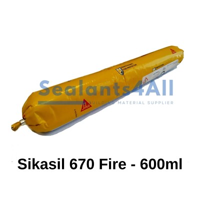 **AUSVERKAUF** Sikasil 670 Brandschutz Fugendichtstoff 600ml, SCHWARZ 02/26 Ablauf