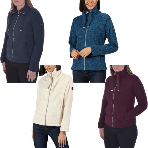 Regatta Womens Zaylee Full Zip Mid Weight Outdoor Walking Fleece Jacket - Navy 20