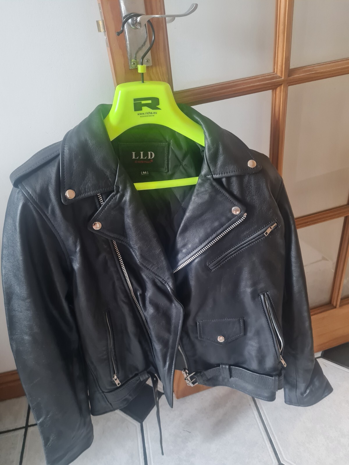 Leather biker jacket eBay
