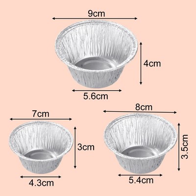 High-Quality Tin Paper Cups for Air Fryers and Ovens - for Egg Tarts and