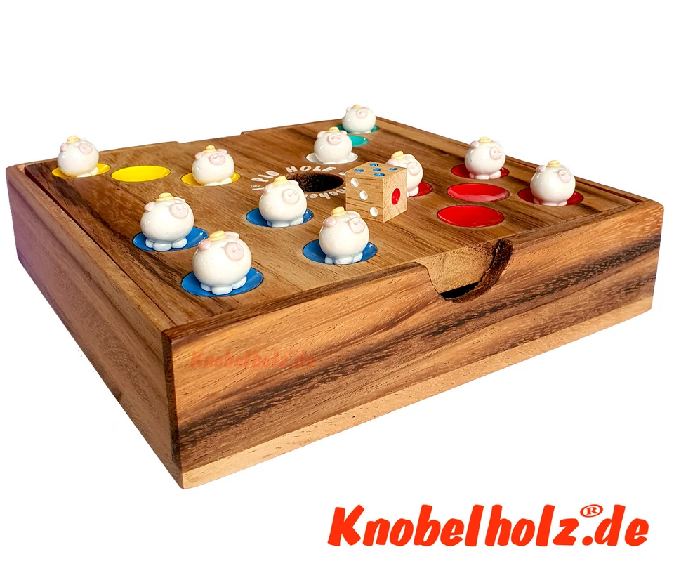 Pig Hole Schweinchenspiel® original Knobelholz Würfelspiel Familienspiel Kinder - Bild 4 von 4